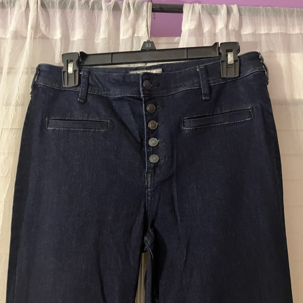 Free People Button Up Stretchy Flares